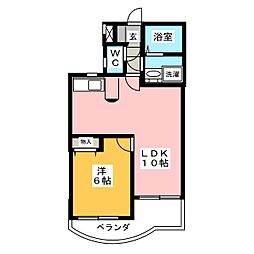 ウェルトータス 1LDKの間取図画像
