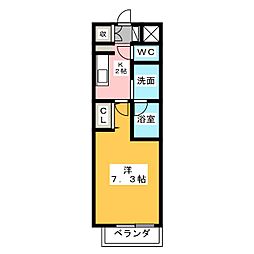 アーデン上社 1Kの間取図画像