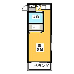 ジョイフル一社 ワンルームの間取図画像