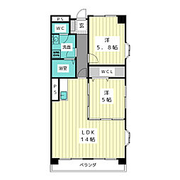 メゾンセレクト 2LDKの間取図画像