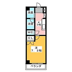 イースタンヒルズ一社 1Kの間取図画像