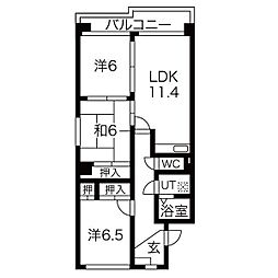 サンメゾン勢子坊 3LDKの間取図画像
