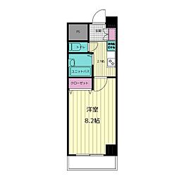 WESTIN星ケ丘 1Kの間取図画像