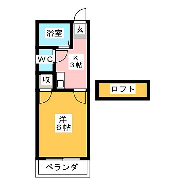 フラッツ本郷 ｜愛知県名古屋市名東区本郷３丁目(賃貸アパート1K・1階・19.87㎡)の写真 その2