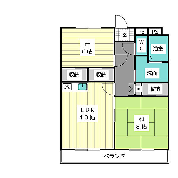 エントピア高針台 ｜愛知県名古屋市名東区勢子坊３丁目(賃貸マンション2LDK・3階・57.40㎡)の写真 その2