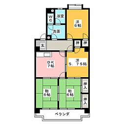 サンファミリア長久手2 4DKの間取図画像