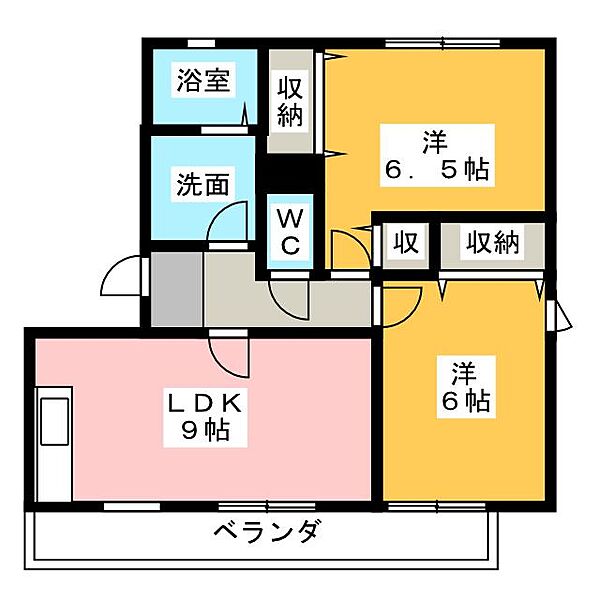 ドミール川本 ｜愛知県長久手市戸田谷(賃貸アパート2LDK・3階・51.00㎡)の写真 その2