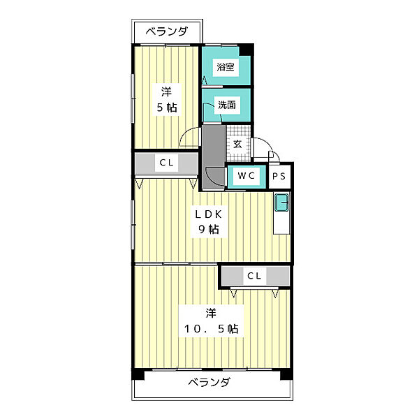 マンションひえい ｜愛知県名古屋市名東区藤森２丁目(賃貸マンション2LDK・4階・57.11㎡)の写真 その2