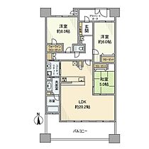 ロフティ長久手グリーンサイド 502 ｜ 愛知県長久手市砂子102（賃貸マンション3LDK・5階・91.87㎡） その2