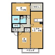 ロイヤルタウン　Ｅ棟  ｜ 愛知県日進市岩崎台２丁目（賃貸アパート2LDK・2階・64.18㎡） その2