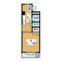 プラザコレージュ  ｜ 愛知県日進市竹の山１丁目（賃貸マンション1DK・2階・24.00㎡） その2