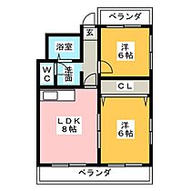 コーポみやび  ｜ 愛知県長久手市上川原（賃貸マンション2LDK・1階・48.80㎡） その2