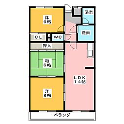 ファミールマイ 3LDKの間取図画像