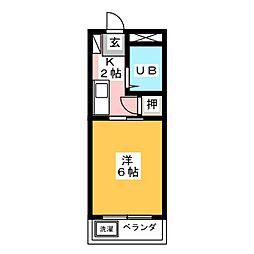 パーセル 1Kの間取図画像