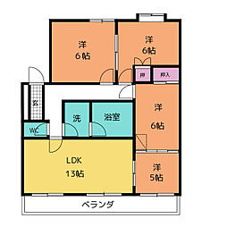 ドゥナーレ藤が丘 4LDKの間取図画像