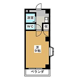 グリーンヒルズ12 1Kの間取図画像