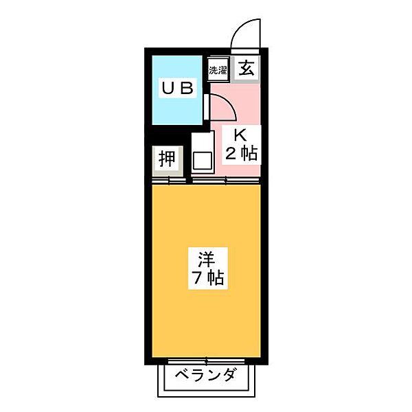 フローラル・ヴィラ ｜愛知県名古屋市天白区植田西１丁目(賃貸アパート1K・2階・19.61㎡)の写真 その2