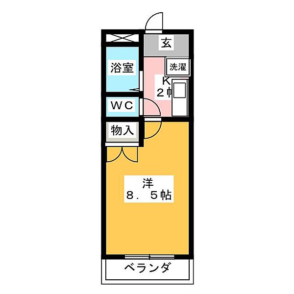 リバーサイドＴ ｜愛知県名古屋市天白区植田西２丁目(賃貸マンション1K・1階・24.90㎡)の写真 その2