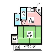 半の木荘  ｜ 愛知県名古屋市天白区植田西１丁目（賃貸アパート1K・2階・17.22㎡） その2