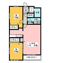 オークスクエア元八事  ｜ 愛知県名古屋市天白区元八事５丁目（賃貸マンション2LDK・2階・67.71㎡） その2