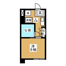 シーズンコート塩釜駅前 1Kの間取図画像