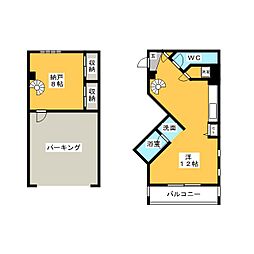 ＨＥＲＭＩＴＡＧＥ2005 1階ワンルームの間取り