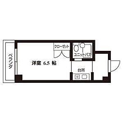 サンクレール 1Kの間取図画像