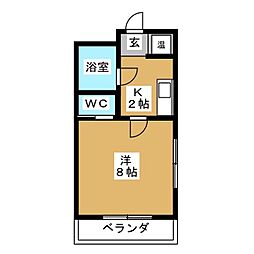 Urban塩釜 1Kの間取図画像