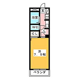 メゾンドールタカギ 1Kの間取図画像