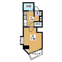 シャイン塩釜ハイツ 1Kの間取図画像