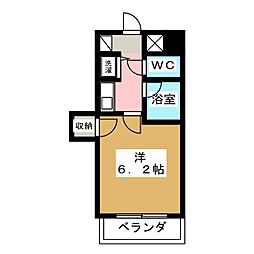 シャイン塩釜ハイツ 1Kの間取図画像