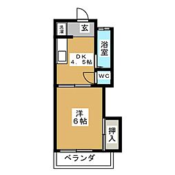 コーポラス藤 1DKの間取図画像