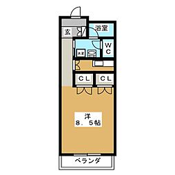 NTビル塩釜 1Kの間取図画像