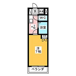 ボナール塩釜 1Kの間取図画像