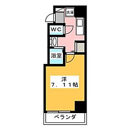 ヒルズ八幡山 1Kの間取図画像
