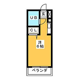 メゾン・ド・エリジェ ワンルームの間取図画像