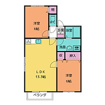 プリシェール赤池Ｂ  ｜ 愛知県日進市赤池南２丁目（賃貸アパート2LDK・1階・55.75㎡） その2