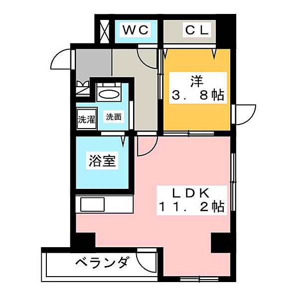 ボナール・ド・フルール ｜愛知県名古屋市天白区向が丘１丁目(賃貸マンション1LDK・2階・37.01㎡)の写真 その2