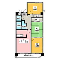 エドワール植田南  ｜ 愛知県名古屋市天白区植田南２丁目（賃貸マンション3LDK・4階・65.00㎡） その2