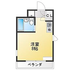アネックス原 ワンルームの間取図画像
