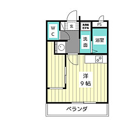 パークハウス・タカシ 1LDKの間取図画像