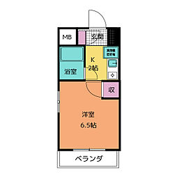 サントピア原 ワンルームの間取図画像