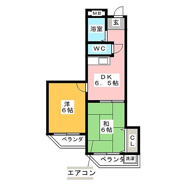 グレイス植田（賃貸南側） ｜愛知県名古屋市天白区元植田１丁目(賃貸マンション2DK・3階・38.00㎡)の写真 その2