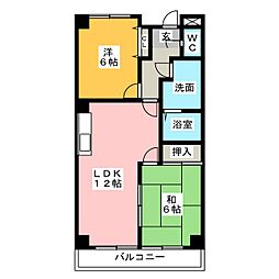 メゾン池場 2LDKの間取図画像
