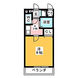サンモール 1Kの間取図画像