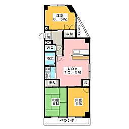 サンピア2 3LDKの間取図画像
