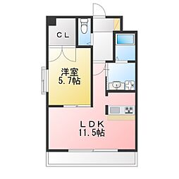 レジェンド21 1LDKの間取図画像