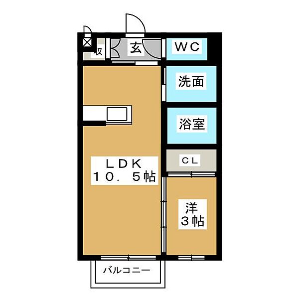 カモミール ｜愛知県一宮市奥町字田畑(賃貸アパート1R・2階・33.40㎡)の写真 その2