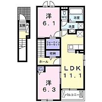 エノルメ2 201 ｜ 愛知県一宮市木曽川町里小牧字笹原86（賃貸アパート2LDK・2階・58.57㎡） その2