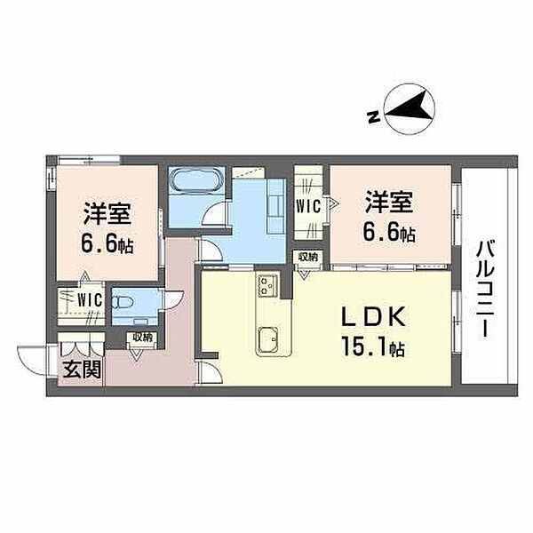 プロムナードつばさ 102｜愛知県一宮市天王３丁目(賃貸マンション2LDK・1階・72.60㎡)の写真 その2